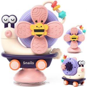 Jouet sensoriel b&eacute;b&eacute; ventouse - ZUUKO - &Eacute;veil Montessori - 6 mois - 4 ans - 13x7x16 cm - Violette - ABS non toxique