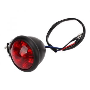 RHO- feu stop de frein de moto Moto rétro rond LED feu arrière frein lumière courante universelle pour moto 12V