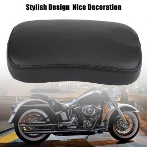 Siège de selle de moto ventouse de moto arrière passager coussin de siège coussin de selle plat pour Bobber Chopper 8 Ve GU345