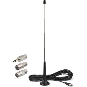 Antenne Radio FM Dab 75 Ohm Base Magn&eacute;tique pour Denon Pioneer Onkyo Sherwood Panasonic Chaine HiFi Amplifi&eacute;e St&eacute;r&eacute;o