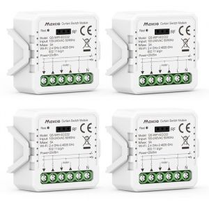 Interrupteur Volet Roulant Maxcio Connect&eacute; Wifi - Commande Vocale Minuterie 4 Packs