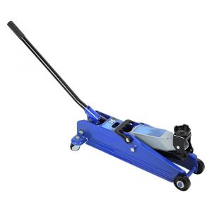 Cric hydraulique 3 tonnes rouleur levage maximum - Hauteur 127 &agrave; 386 cm - Roues pivotantes - Roues de rotative 360&deg;