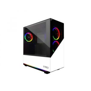 MRED - Bo&icirc;tier PC Gamer ATX - Blanc RGB Elite