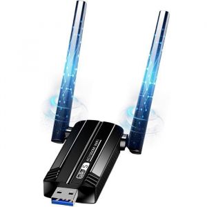 Cl&eacute; WiFi Puissante AC1300 Mbps USB 3.0 Double Bande Antenne WiFi 2.4G / 5GHz Dongle WiFi Compatible avec Windows 11/10/8/7/XP
