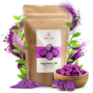Ube Poudre Violet Matcha Mary Rose 50g Colorant Alimentaire Poudre 100% Naturel - Vegan Sans Additifs Id&eacute;al Pour Ube Latte Desserts