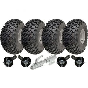 Kit de remorque - PARNELLS - 22x11.00-8 - 4 roues - Attelage pivotant - Pneus Wanda P334