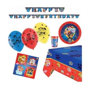 Set anniversaire ( cde 6 ) - Pat Patrouille - 40 pi&egrave;ces - D&eacute;coration de f&ecirc;te - Enfants - Mixte - 8 enfants