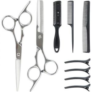 Set de Ciseaux Coiffure Desepaissir Set de Ciseaux de Coiffure 2-in-1 Kit Coiffure Professionnel pour Femmes En CISEAUX DE COIFFURE