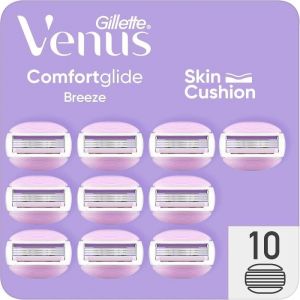 Recharges de rasoir - GILLETTE VENUS - ComfortGlide Breeze - Lot de 10 - 3 lames - Gel hydratant