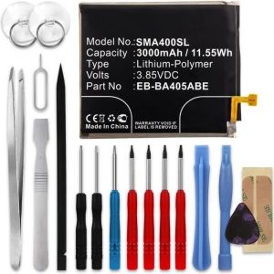 Batterie pour Samsung Galaxy A40 (SM-A405F) - EB-BA405ABE, GH82-19582A (3100mAh) + Set de micro vissage, Batterie de remplacement