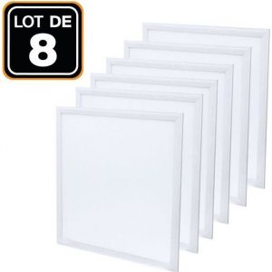 Dalle LED 600x600 40W lot de 8 pcs Blanc Neutre 4000k Haute Luminosit&eacute; - Plusieurs mod&egrave;les disponibles