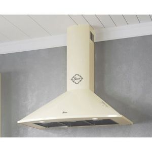 Hotte murale - GURARI - GCH C 046 BG 9 N - 90 cm - 1000 m&sup3;/h - Couleur Cr&egrave;me