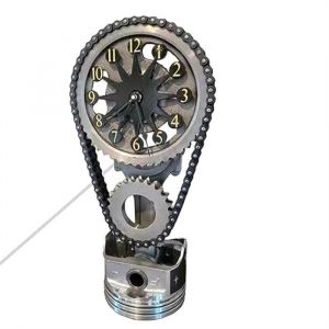 Horloge &agrave; Engrenages Rotatifs Horloge Industrielle Steampunk Vintage R&eacute;Tro pour D&eacute;Coration DInt&eacute;Rieur Horloge &agrave; Engrenages