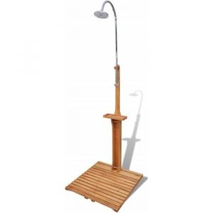 Douche Solaire de Jardin Camping Piscine Douche Exterieur en bois -RUI