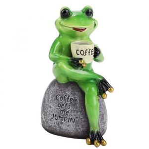 Figurine de Jardin - Grenouille - Résine - Décoration Extérieure - Ornement de Pelouse - Sculpture