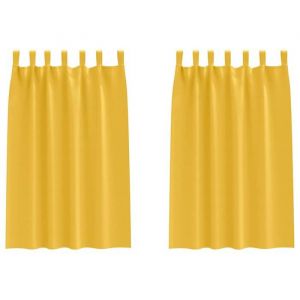 Rideaux occultants modernes - vidaXL - Jaune moutarde - 175x140 cm - Occultation 80%-90% - Polyester