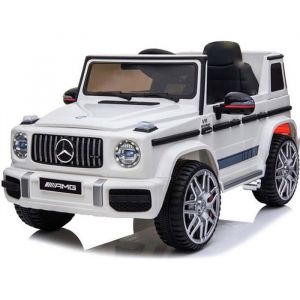 Voiture &Eacute;lectrique Enfant Mercedes Benz G63 Blanc - Batterie 12V - 4 roues - Audio Bluetooth