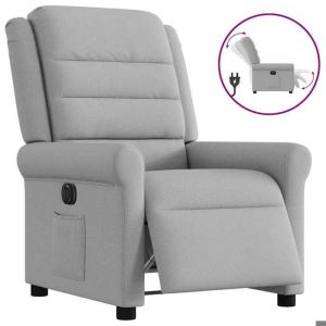 BEWI&reg;Fauteuil inclinable - Fauteuil R&eacute;glable/Fauteuil de relax - 1 personne - &eacute;lectrique gris nuage tissu &FR99309