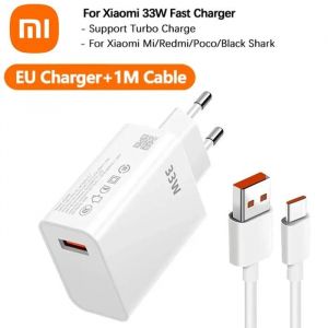 Xiaomi chargeur 33W 6A USB Type C Charge rapide QC 3.0 c&acirc;ble Turbo pour t&eacute;l&eacute;phone portable