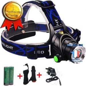 Lampe Frontale - TD® - Zoom 1800 Lumens - Aluminium - 9 LED UV - Rechargeable