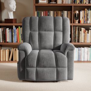 Fauteuil de Relax Massage Electrique InclinableFauteuil de Bureau avec ChauffageDossier et Repose-Pied RéglablesChaise de