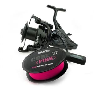 Faith Proteus Freerunner LC 8000 Set - Moulinet carpe - Moulinet pêche - Moulinet bobine libre - Ligne fluorocarbone