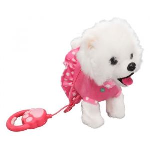 Peluche Chien lectronique Interactif Chantant Jouet Marchant avec Télécommande Laisse Cadeaux Anniversaire Enfants