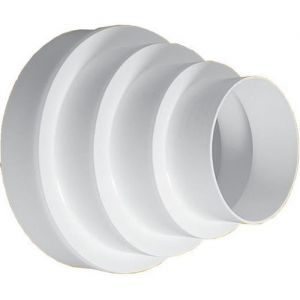 80-100-120-125-150-160mm Rond &Eacute;vent Tuyau R&eacute;ducteur Ventilation R&eacute;duction