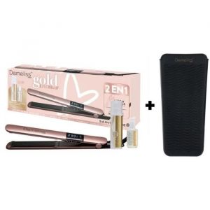 Coffret - SAINT ALGUE Demeliss Gold Love - Lisseur 2 en 1 Lisse & Boucle - 2 Soins Protecteur & Sublimateur Inclus + Tapis housse