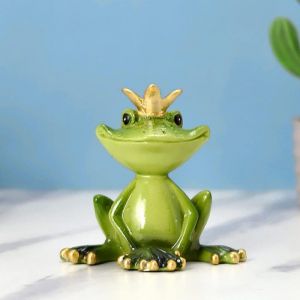 Statue de grenouille d&eacute;corative en r&eacute;sine avec couronne figurine dart vivant (85 x 5 x 8 cm grenouille d&eacute;corative en pierre
