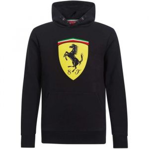 Sweat &agrave; capuche enfant Scuderia Ferrari - Logo F1 officiel - Noir