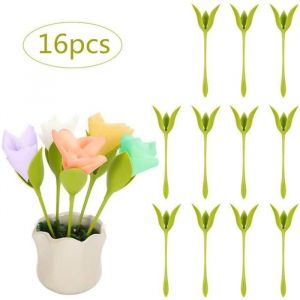 Creative Porte-Serviette Fleur Rose Serviette en Papier Fleur Outil Rouleau Fleur Vert Conception 16 Pcs