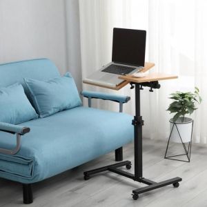 MIPAN. Support Pc Et Tablette - Table dappoint à roulettes -  Pour lit et canapé Réglable en Hauteur Plateau inclinable -  A