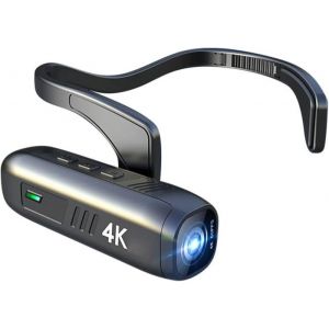 Caméra 4K 30 Fps À Fixation Frontale-Caméra Vidéo Wifi Portable-Webcam-Objectif Grand Angle 120°-Anti-Secousses-Batterie Intégrée