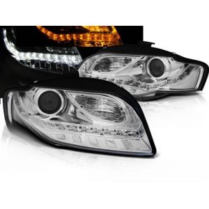 Paire de feux phares Audi A4 B7 de 2004 a 2008 Daylight cligno led chrome-28440868