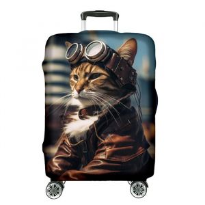 Housse de protection élastique Couverture pour valise Fullprint S Chat Futuriste