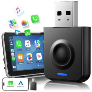 CAMPARK Adaptateur Carplay sans Fil pour Apple CarPlay et Android Auto Bluetooth 5.0 WiFi 5.8GHz USB C/A