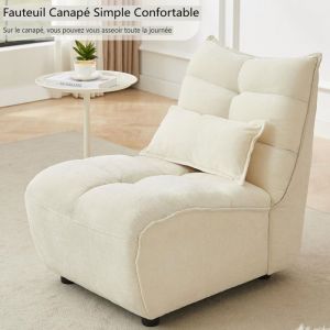 JIEXI Canap&eacute; Compress&eacute; Canap&eacute; Paresseux Dossier et Courbe Ergonomique