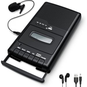 Lecteur de Cassettes Shoebox Enregistreur Audio Portable  Conversion de Cassettes en USB Num&eacute;rique  Lecteur de Cassettes USB