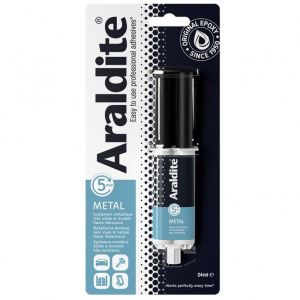 Colle &eacute;poxy bi-composant - ARALDITE - 24 ml - Sp&eacute;cial m&eacute;taux - Haute r&eacute;sistance - R&eacute;paration durable