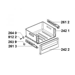Tiroir (repère 242 1) Frigo Réfrigérateur Congélateur 481241848849 WHIRLPOOL BAUKNECHT KITCHENAID INDESIT ARISTON HOTPOINT