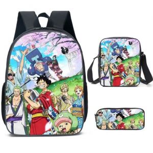 Ensemble Scolaire - VITATA - One Piece - Sac à Dos Sac Bandoulière Étui - Nylon - Maternelle