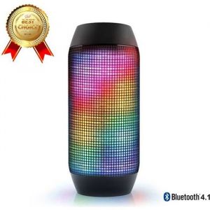 LCC® Pulse Enceinte Bluetooth sans fil avec lumières LED et NFC compatible avec iPhone 3/3G/3GS/4/4S/5/5S/5C iPad 2/3/4/Mini/Air