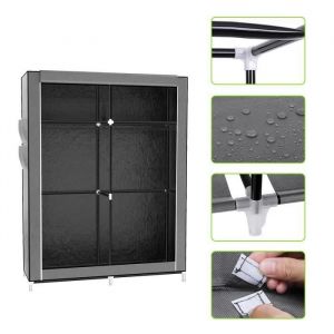 Penderie souple &eacute;tanche grise HOMEWELL - 108*45*170cm