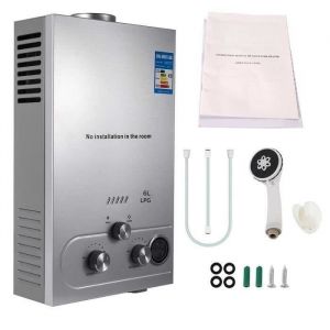 Chauffe-eau à Gaz InstantanéCapacité de 6LPuissance 32KWChauffe-eau Propane Butane Sans Réservoir-A1