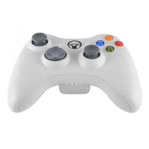 Manette Joystick de Jeu Bluetooth sans Fil Blanche pour Xbox 360