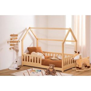 Lit cabane enfant 80 x 160 cm ATMOSPHERA sans MATELAS
