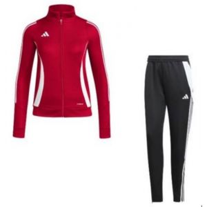 Jogging Femme - Adidas - Aerodry - Rouge Blanc et Noir - Respirant - Manches longues