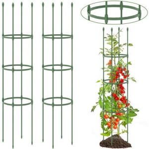 COSTWAY Lot de 2 Treillis Ob&eacute;lisque de Jardin Hauteur R&eacute;glable Support Arche de Jardin 2 en 1 pour Plantes Grimpantes en M&eacute;tal