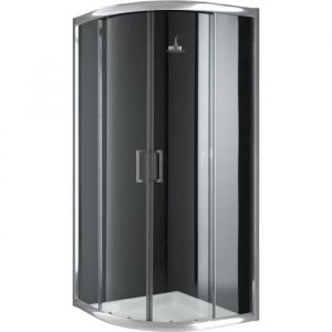 Cabine Paroi Douche Demi-Circulaire 80x80 H198 Transparent 6mm mod. Alabama - IDRALITE - Coulissante - Verre 6mm